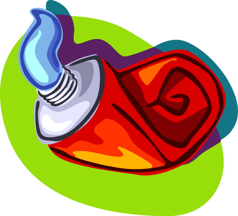 Dentifrice For Cleaning Teeth Vector Image Illustration - Toothpaste Clipart (770x700), Png Download