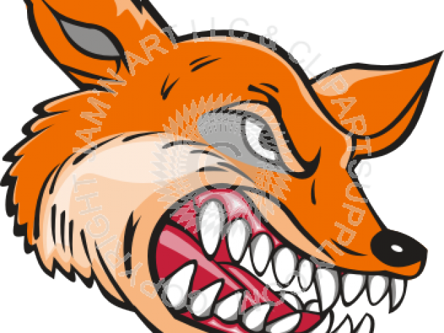 Teeth Clipart Fox - Mean Fox Cartoon (640x480), Png Download