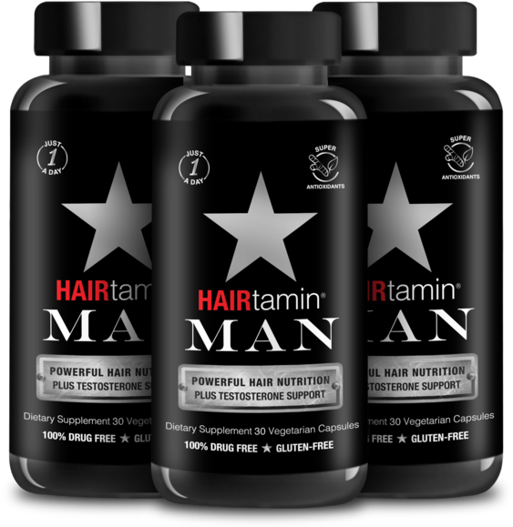 Hairtamin Man (600x598), Png Download