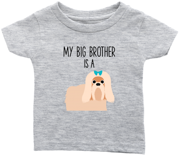 My Big Brother Is A Shih Tzu Baby T-shirt, Funny Dog - Cute Baby T Shirt (600x600), Png Download