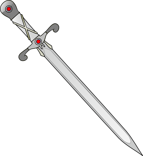 Sword Clipart Real - Sword Clip Art Transparent (552x600), Png Download