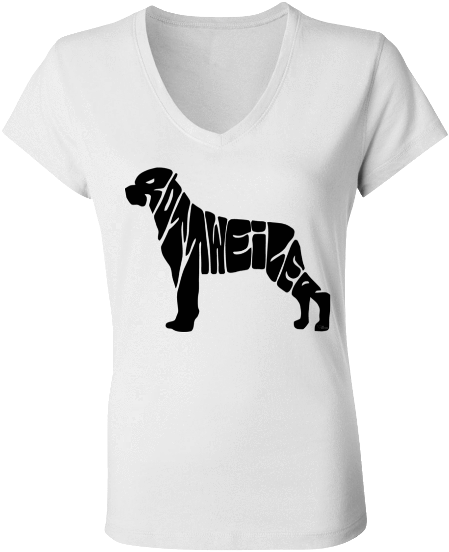 Ladies' V Neck T Shirt - Perros De Caza Dibujos (1155x1155), Png Download