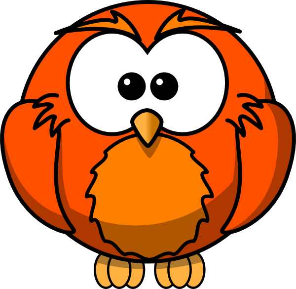 Orange Hoot Clip Art At Clkercom Vector Online Royalty - Animal Cartoon Colouring Png (600x585), Png Download