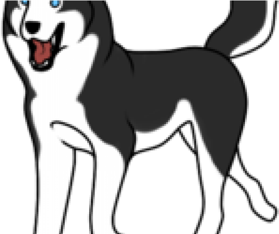 Jpg Stock Cliparts Puppy X Carwad Net - Husky Cute Black And White Clipart (640x480), Png Download
