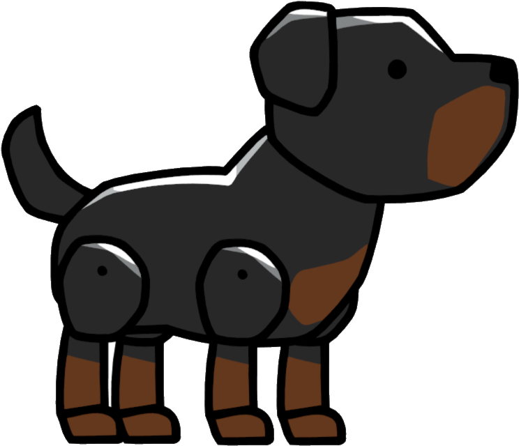 Rottweiler - Scribblenauts Dogs (779x689), Png Download