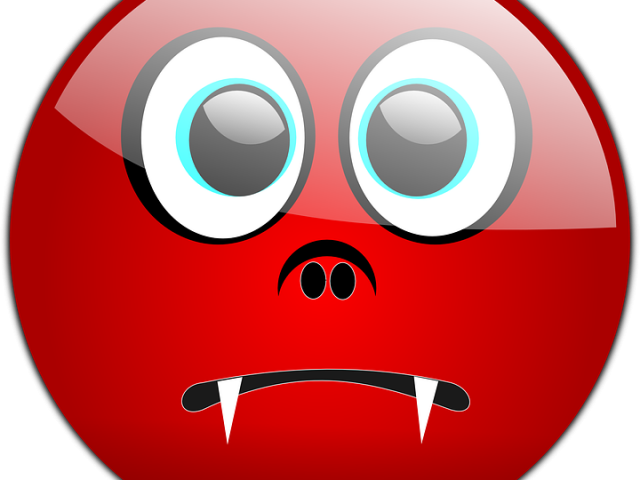 Fangs Clipart Vampire Face - Devil Face (640x480), Png Download
