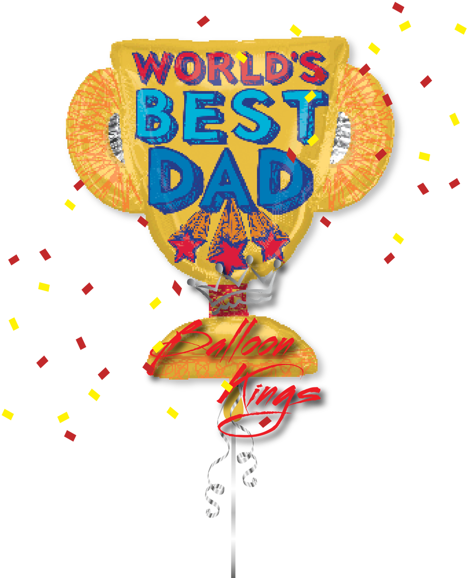 Happy Fathers Day Trophy - Worlds Best Dad (1280x1280), Png Download