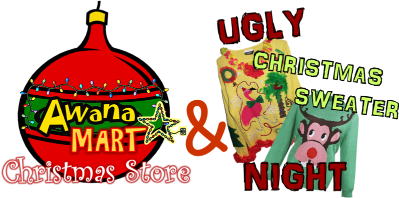 Awana Store Png Pluspng - Ugly Christmas Sweater Awana (800x418), Png Download