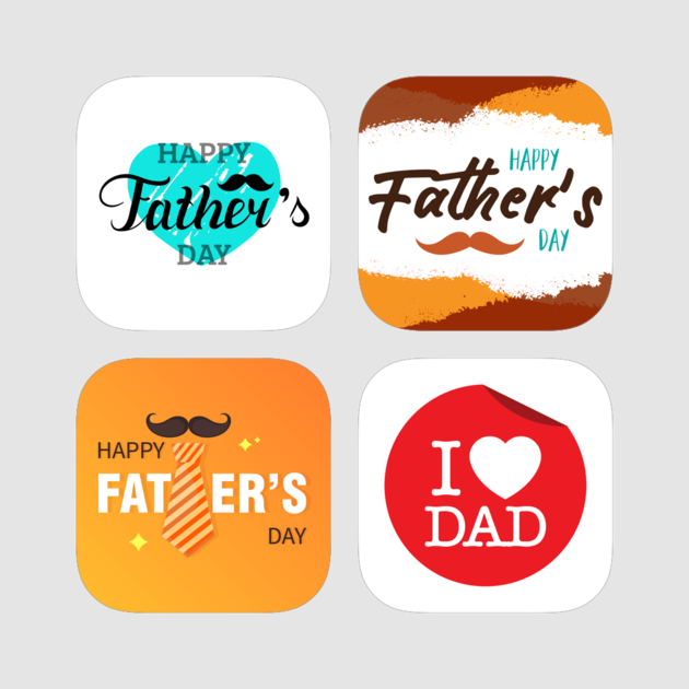 5 Father's Day Stickers Mega Bundle 4 - Love (630x630), Png Download