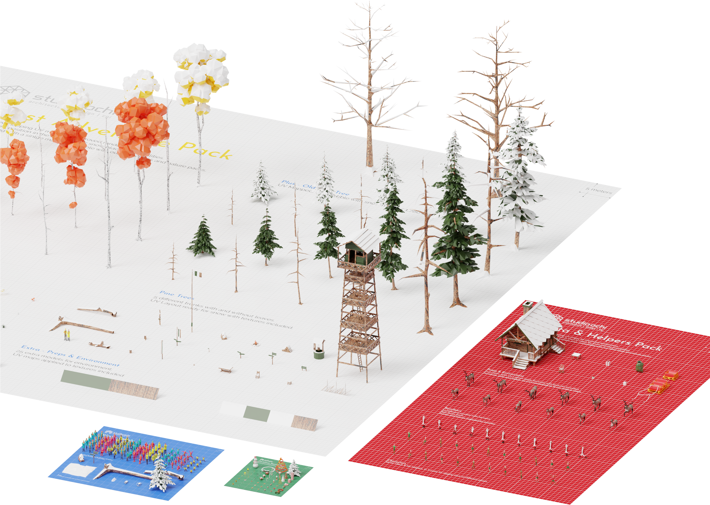 Very Merry Christmas Collection - Christmas Tree (2880x2160), Png Download