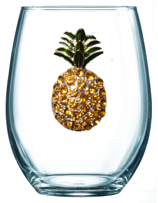 Red Apple Jeweled Stemless Wine Glass - Wine Glass (800x800), Png Download