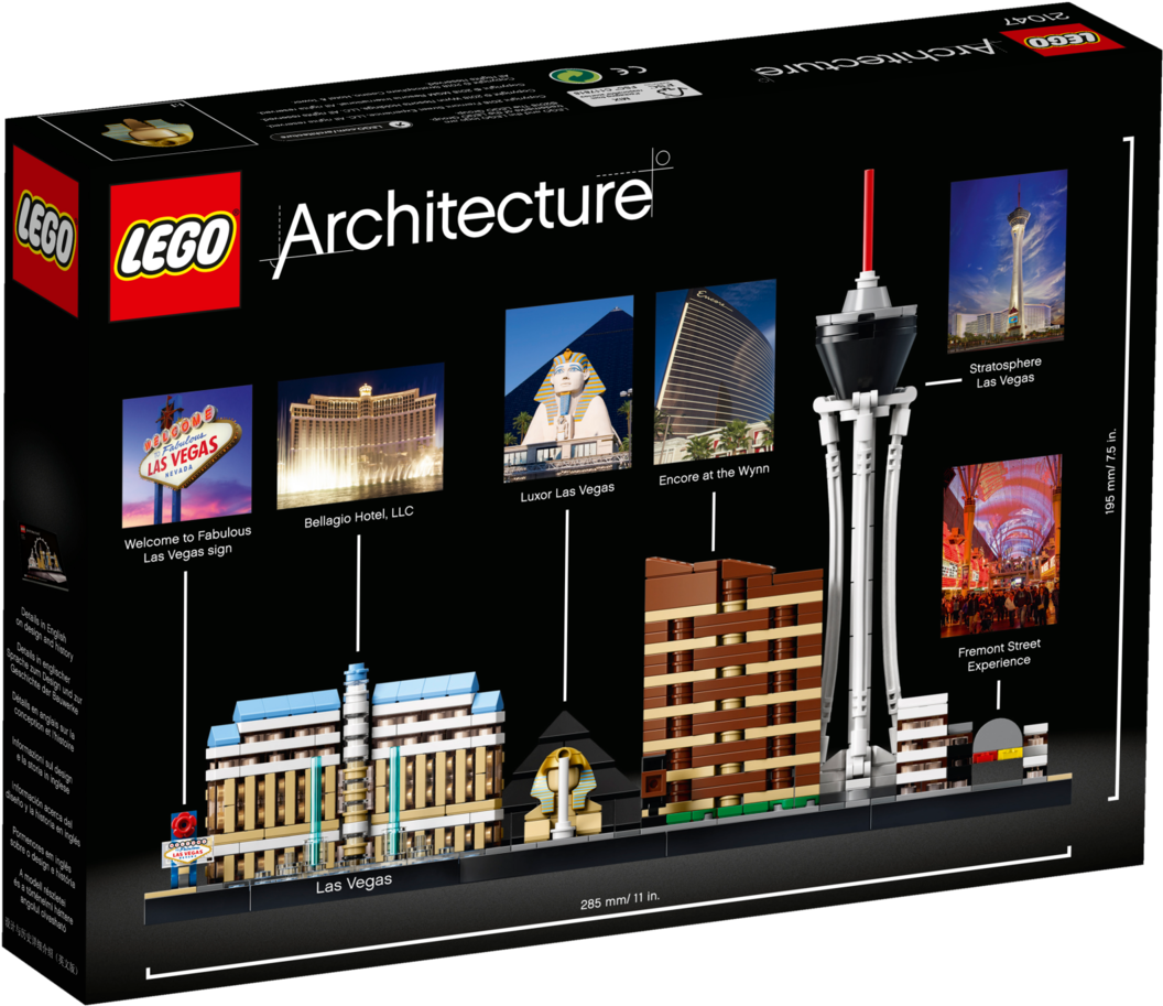 Lego® Architecture Set 21047 Las Vegas - Lego Architecture Las Vegas (1600x1200), Png Download