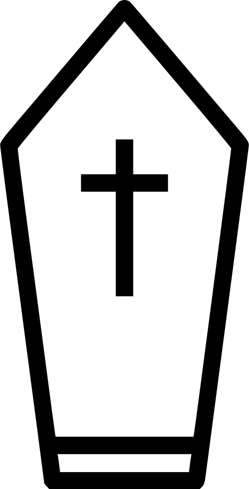 Coffin Cross Grave Svg Png Icon Free - Cross (500x980), Png Download