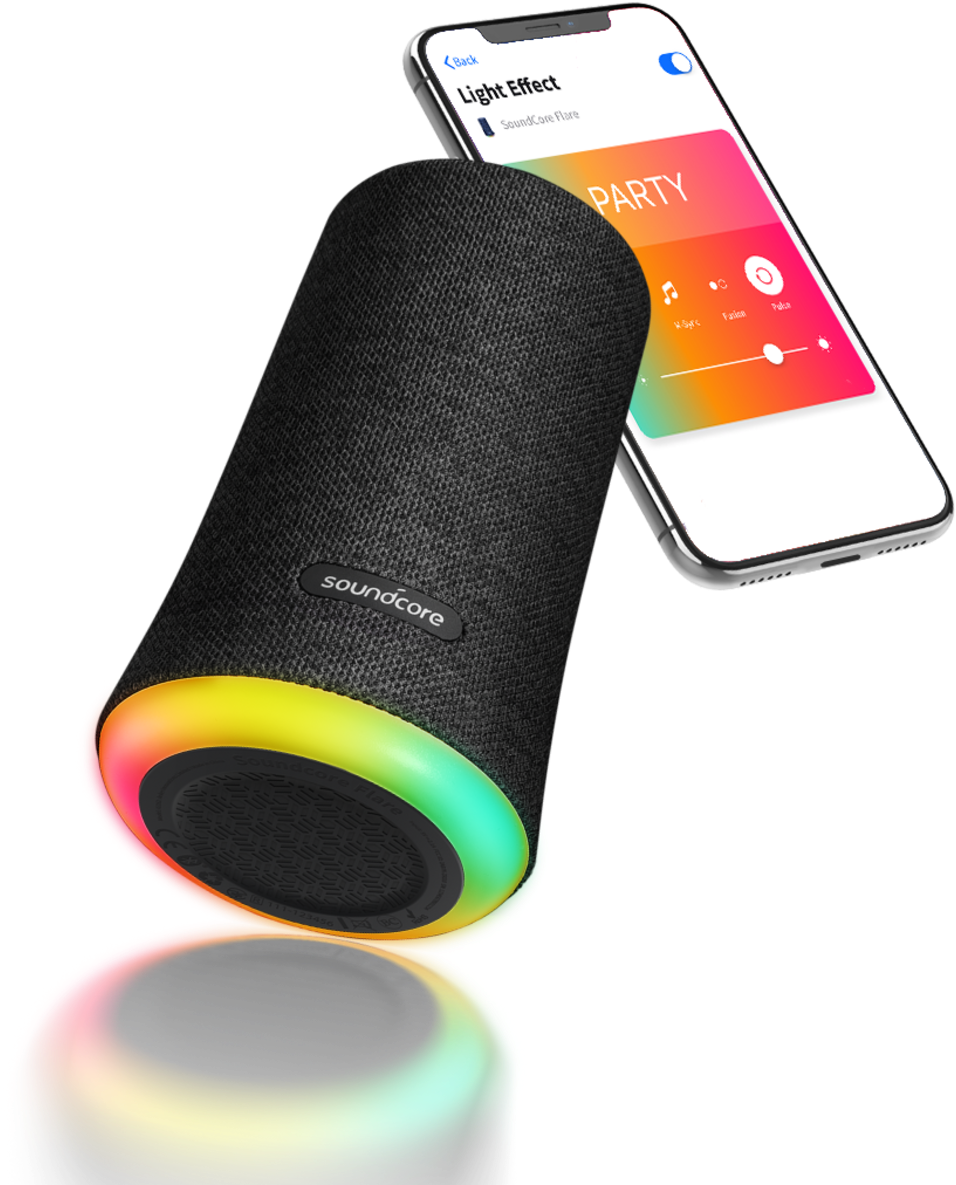 Soundcore - Flare - Anker Soundcore Flare Portable Bluetooth 360 Speaker (1110x1200), Png Download