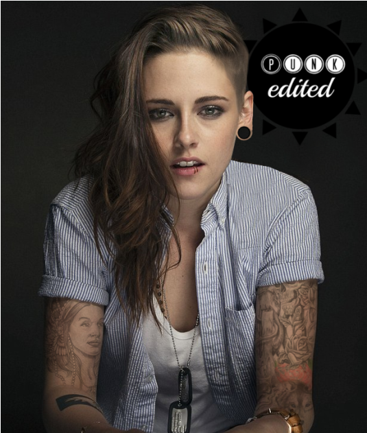 Kristen Stewart Ficou Ainda Mais Bonita Desse Jeito - Edit Kristen Stewart Tattoo (1200x630), Png Download