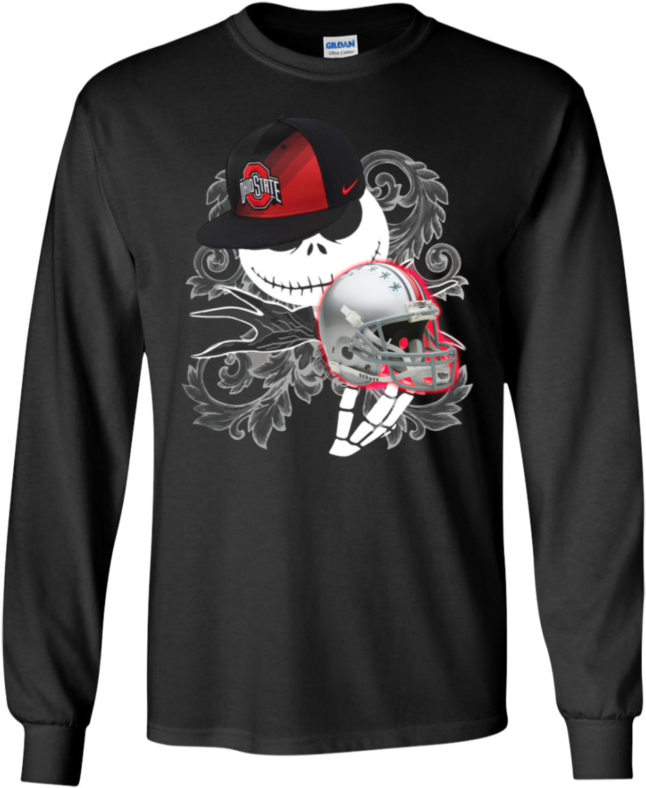 Jack Skellington Ohio State Buckeyes Shirt Ls Shirt - Change My Mind T Shirt (1155x1155), Png Download
