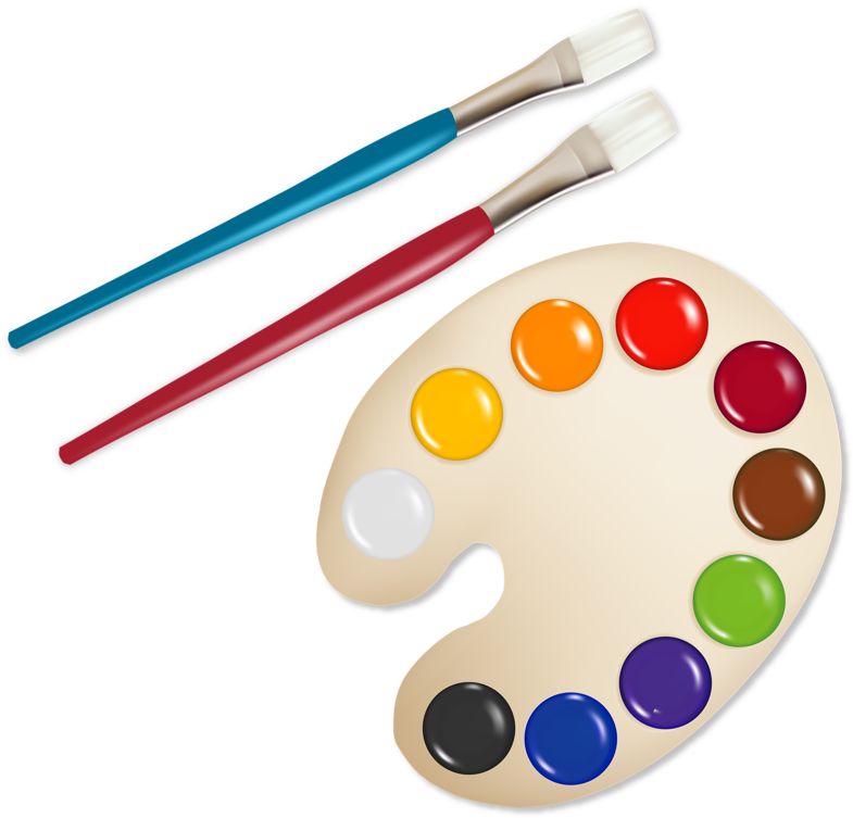 Paint Clipart Paint Board - Watercolor Paints Clipart (800x772), Png Download