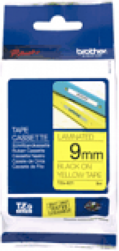 Tze-621 Brother 9mm Black Text On Yellow Tape 8 Metres - Brother Label Tze 231 (800x800), Png Download