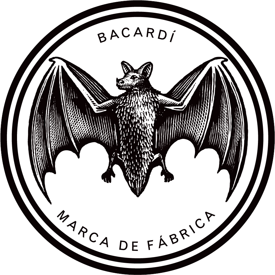 Bacardi Logo B&w - Bacardi (2028x1556), Png Download