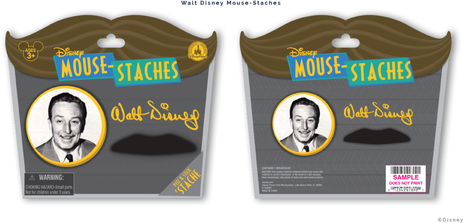 Moustaches-02 - Walt Disney Without Mustache (1000x500), Png Download