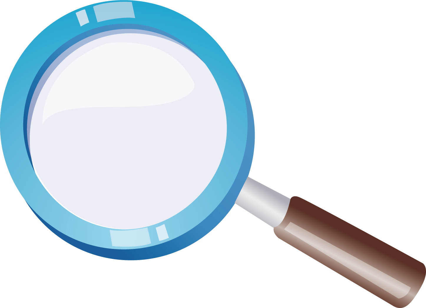 Lens Clipart Glass Thing - Magnifying Glass Illustrator (1447x1047), Png Download
