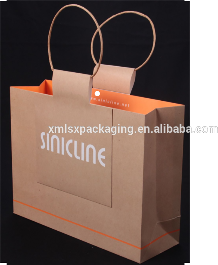 Black Kraft Paper Loot Gift Bag With Handles And Logo - Box (912x910), Png Download