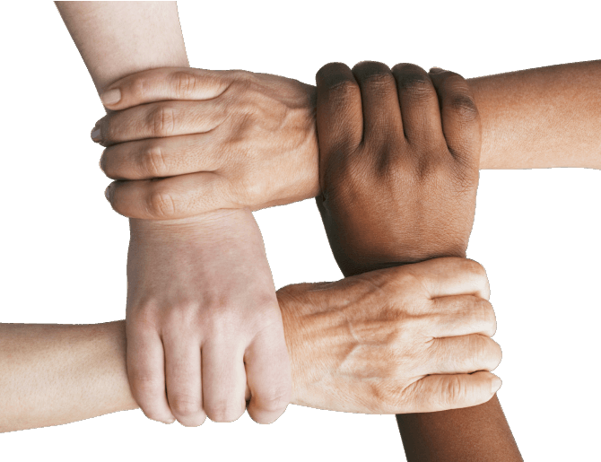 Launchpad To Relevance - Interlocking Wrists (670x515), Png Download