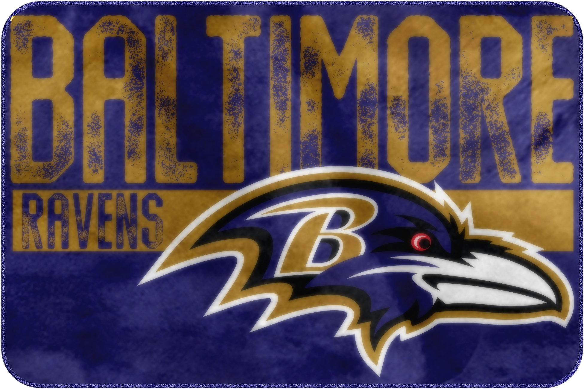 20" X 30" Worn Out Printed Foam Mat - Baltimore Ravens Banner (2100x2100), Png Download