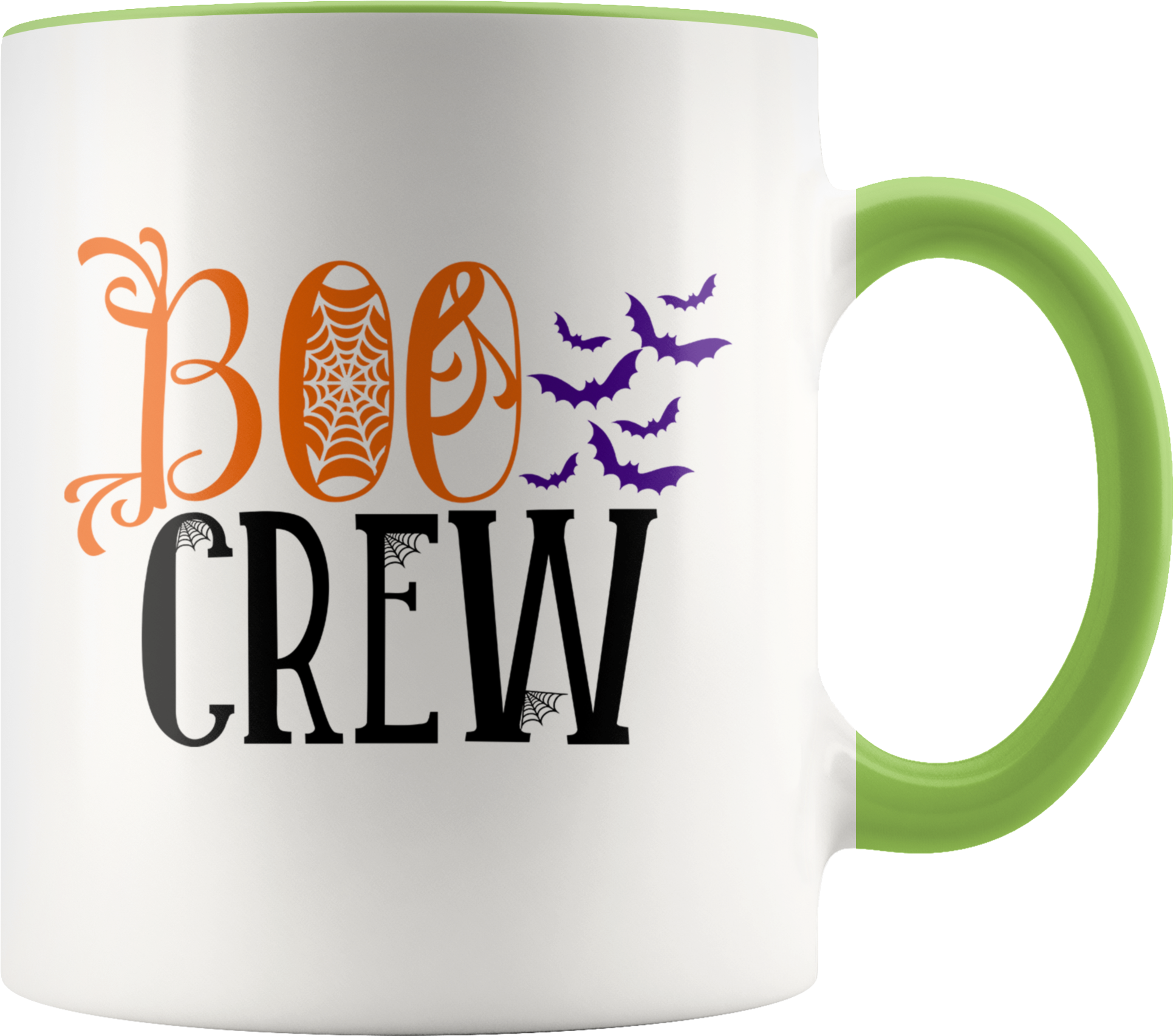 Boo Crew Funny Halloween Ghost Coffee Mug With Vampire - Mug (2000x2000), Png Download