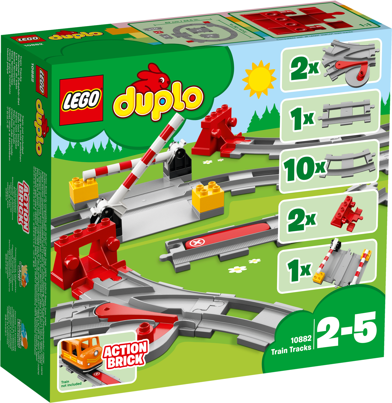 Lego Train Tracks - Duplo Train (2400x1800), Png Download
