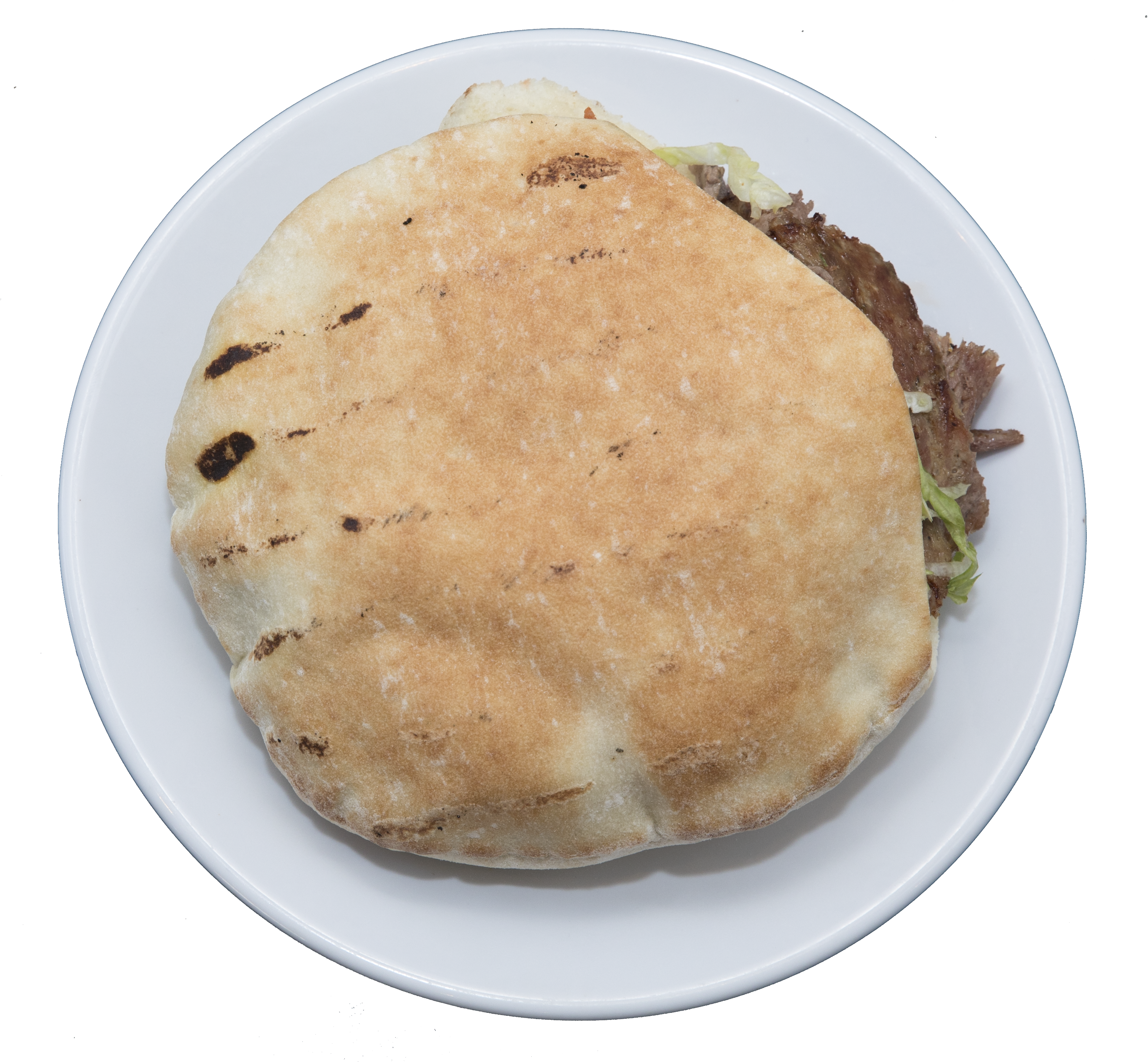 Pita Gyro - Bun (3132x2976), Png Download