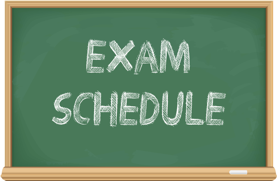Exam-schedule - Blackboard (1000x686), Png Download