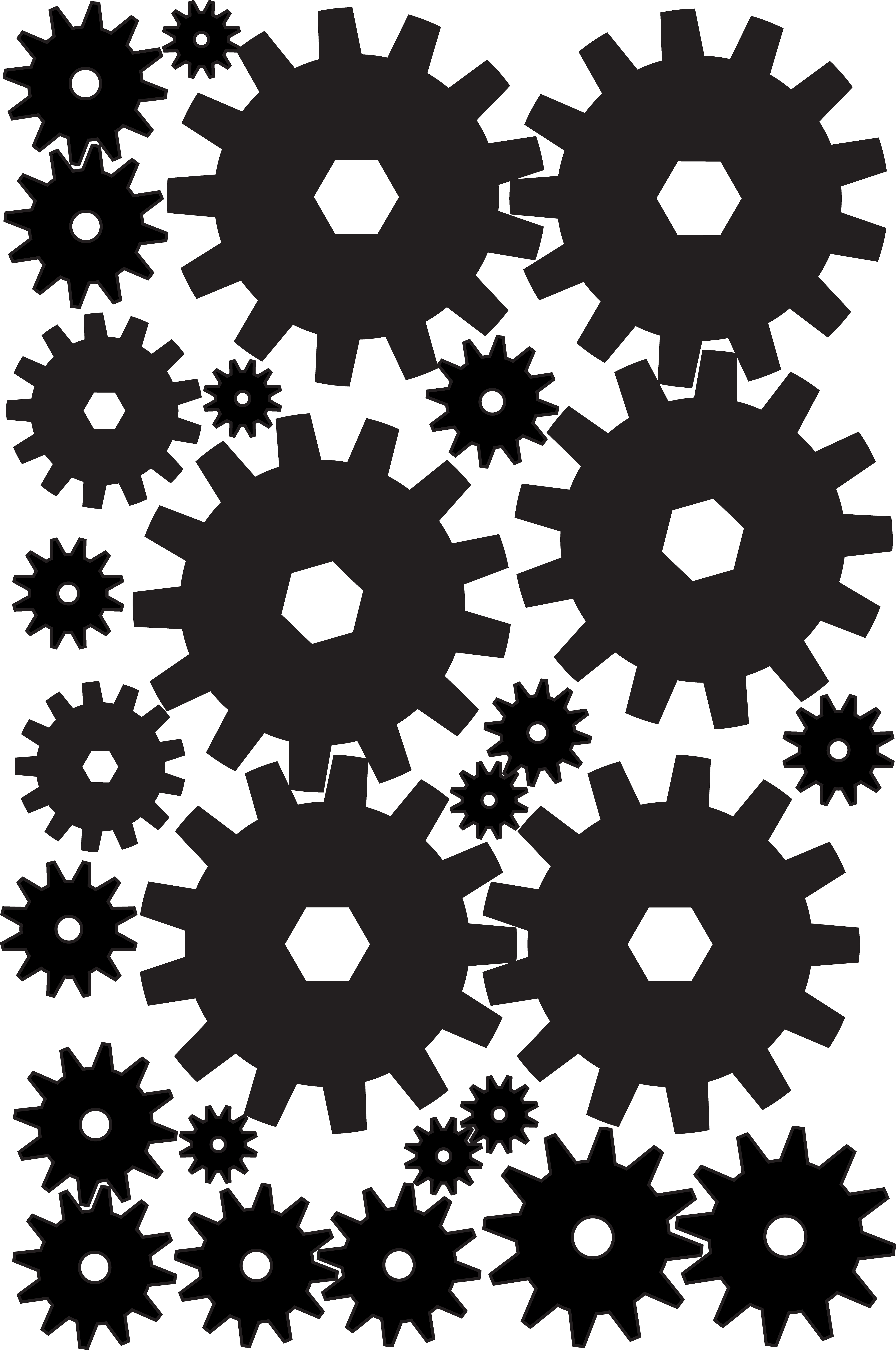 Mygears4x6 - Motif (4751x7154), Png Download