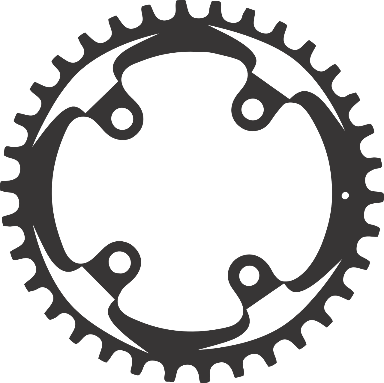 Clip Royalty Free Library Mountain Chainring Chain - Engranaje De Bicicleta Vector (1280x1279), Png Download