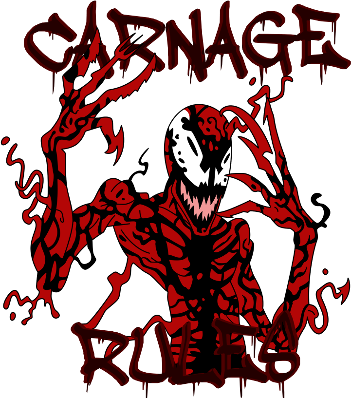 Carnage Rules By Gridalien Follow Him On Tumblr Here - Carnage Marvel Transparent (800x828), Png Download