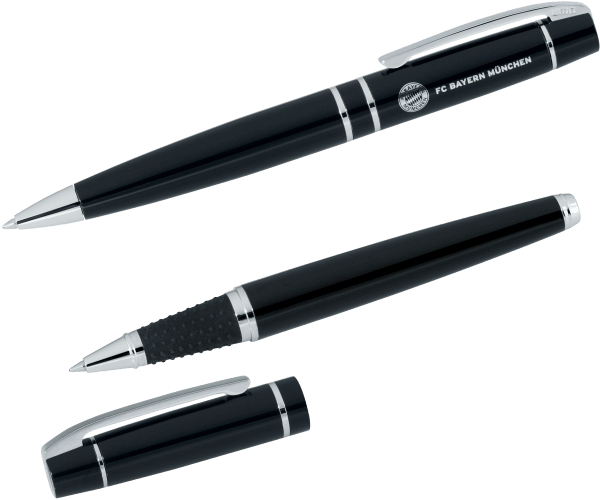 Schreibset Kugelschreiber Und Rollerball Aus Metall (660x660), Png Download