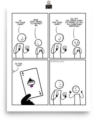 Ace Card Print - Asexuality (600x600), Png Download