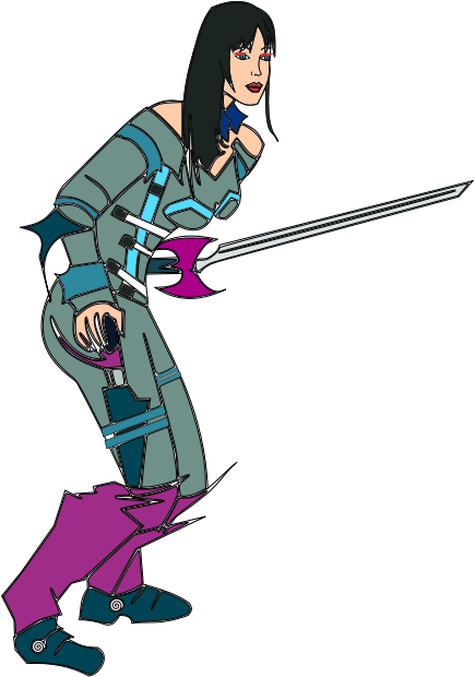 Free Espada Free Goddess Of Justice Free Guerrera - Clip Art (566x800), Png Download