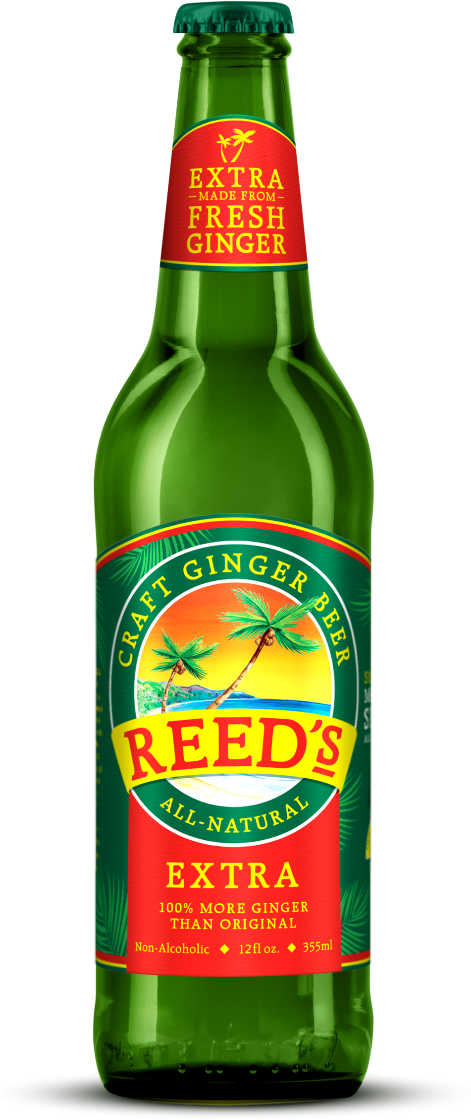 Reed's Craft Ginger Beer - Beer Bottle (950x2400), Png Download