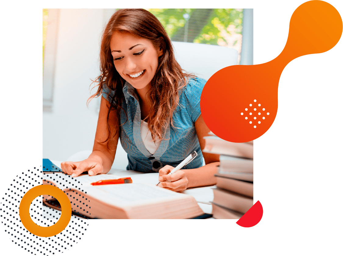 Studying English - Girl (1125x840), Png Download