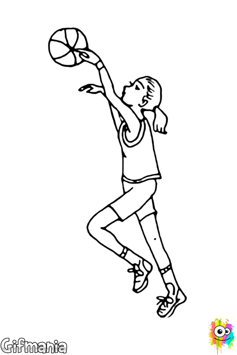 480 X 720 4 - Girls Basketball (480x720), Png Download