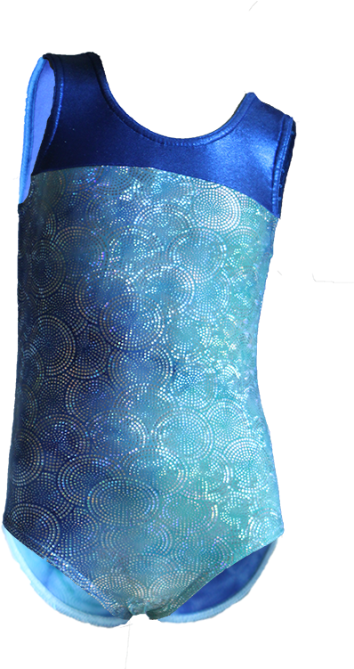 Blue Tiedyed Foil Front - Maillot (500x750), Png Download