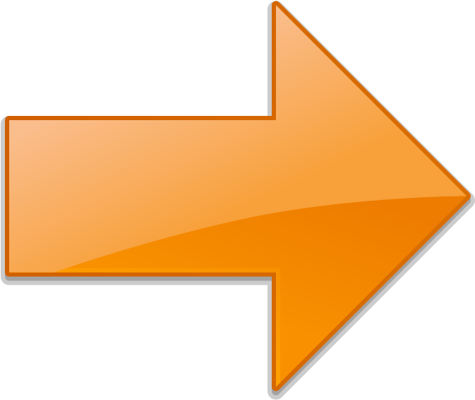 Human Go Next - Orange Cartoon Arrow Png (768x768), Png Download