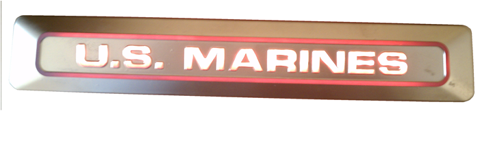 Usmc Gold Lighted - Car (700x700), Png Download