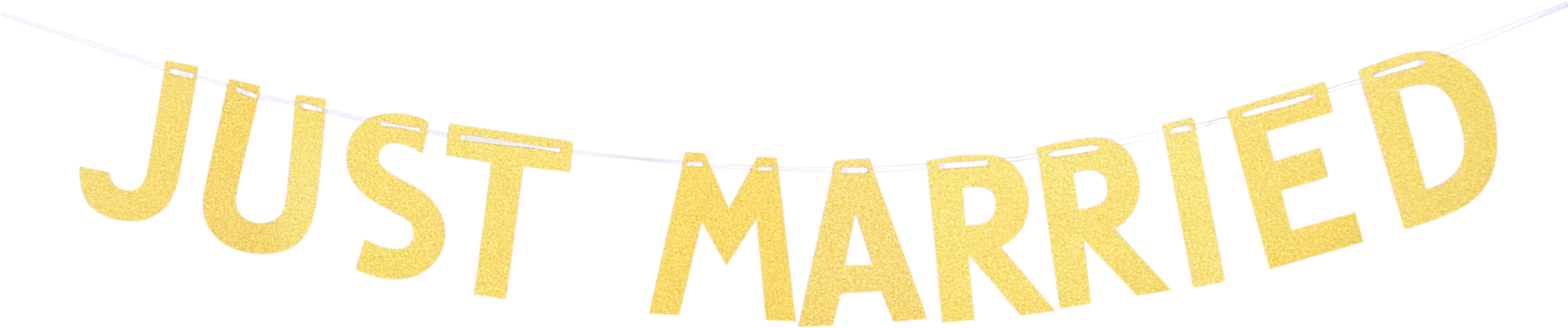 Just Married Girlande (1968x1312), Png Download