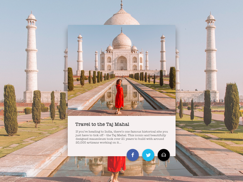 Daily Ui - Taj Mahal (800x600), Png Download