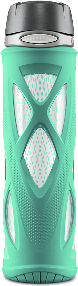 Atlas 20oz Glass Water Bottle - Glass Water Bottle Flip Lid (1000x1000), Png Download