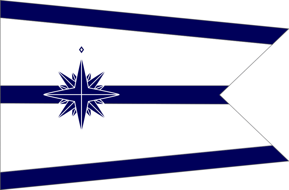 The Standard Of The Minister Of Land, Infrastructure, - Japanese Coast Guard Flag (1002x661), Png Download