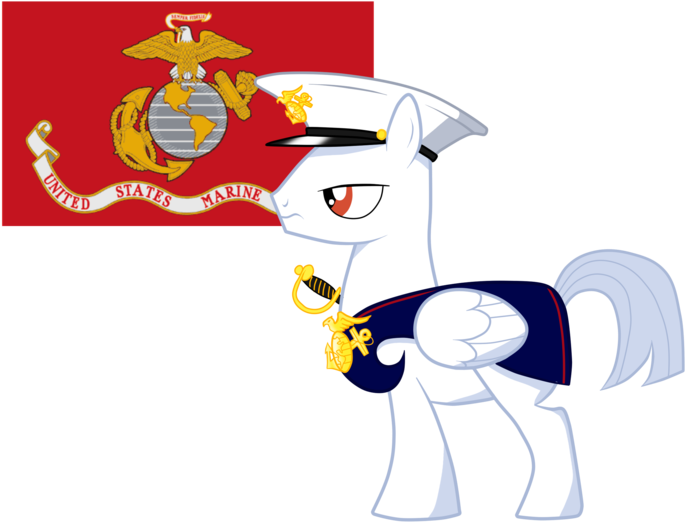 Ine Ed Pony Scootaloo Applejack Red Cartoon Mammal - Marine Corps Flag (685x522), Png Download