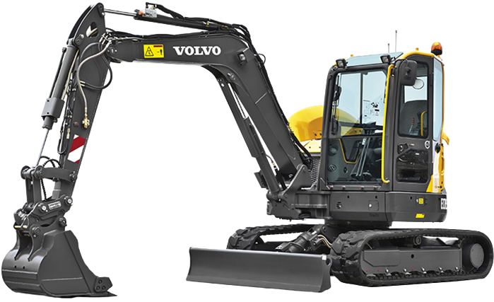Volvo Ecr58d Compact Excavator - Volvo Excavator (960x610), Png Download